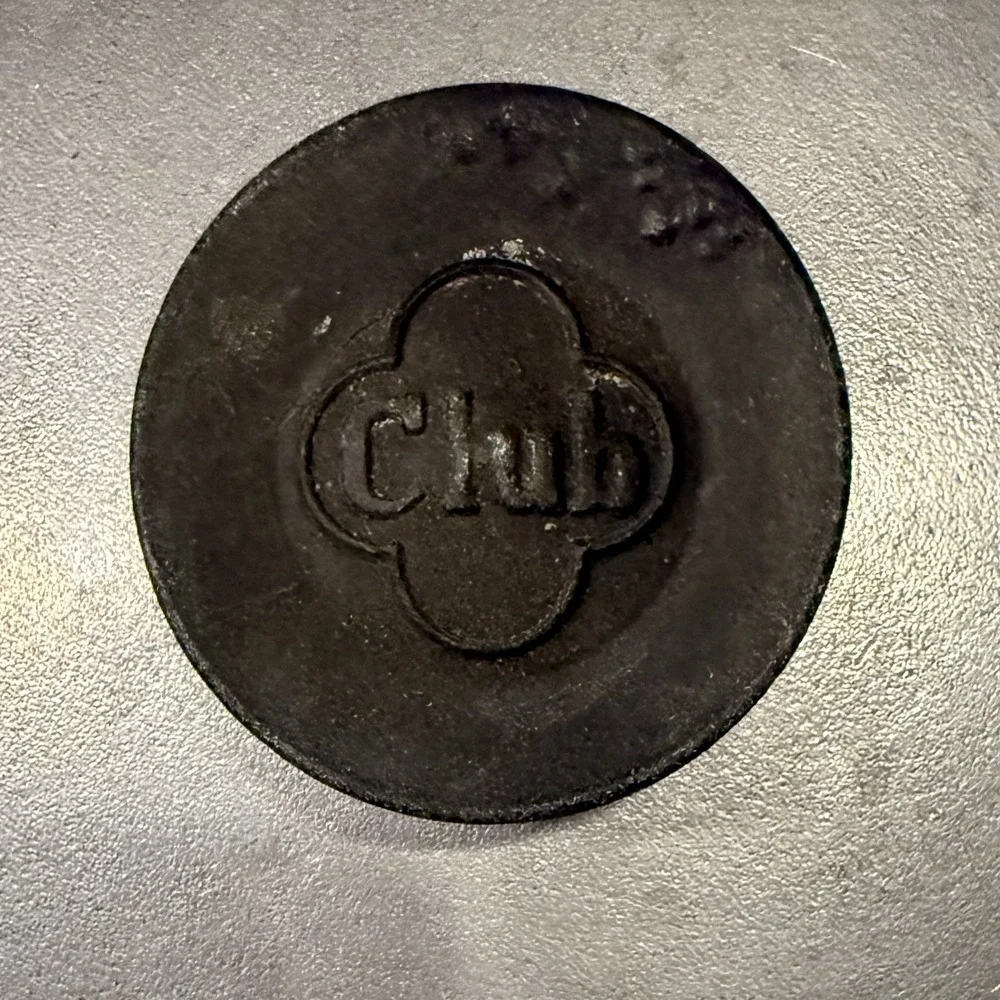 VTG 70s 1970s Club MCM Round Aluminum Silver Replacement Lid 7